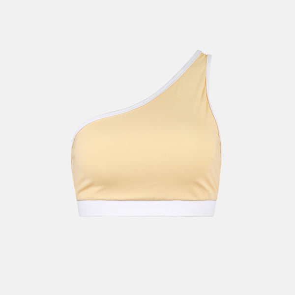 Hot Han Chloe One Shoulder Top - Soft Yellow