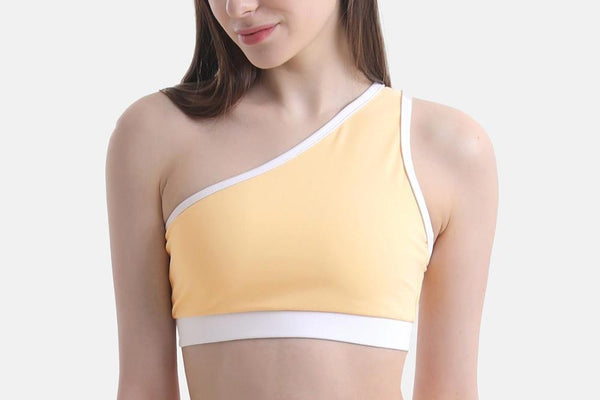 Hot Han Chloe One Shoulder Top - Soft Yellow