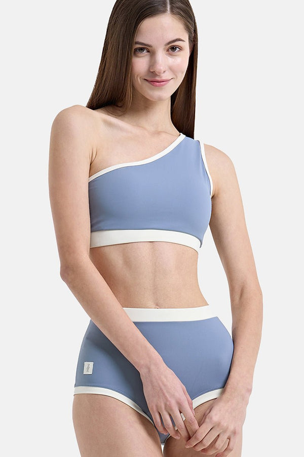 Hot Han Chloe One Shoulder Top - Airy Blue