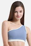 Hot Han Chloe One Shoulder Top - Airy Blue