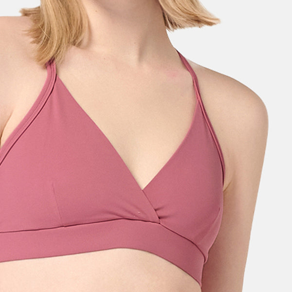 Hot Han Groove Wrap Top - Dusty Rose