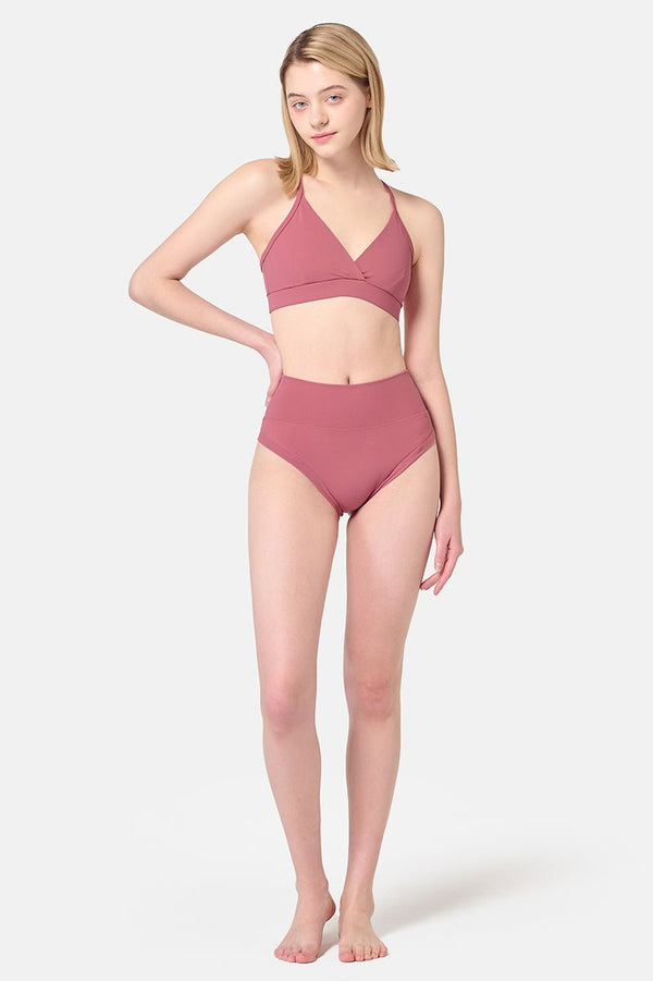 Hot Han Groove Wrap Top - Dusty Rose