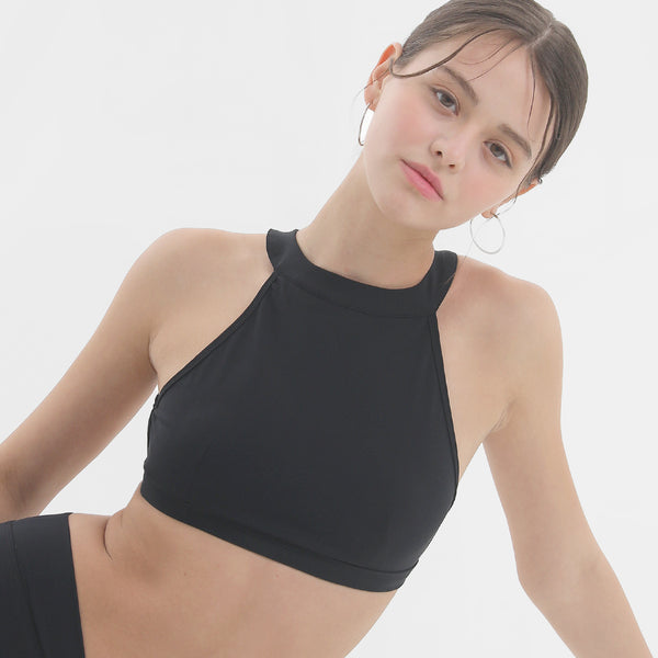 Hot han Luna Halter Top - Black