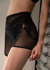 Tatiana Sylvie Mesh Bike Shorts - Black